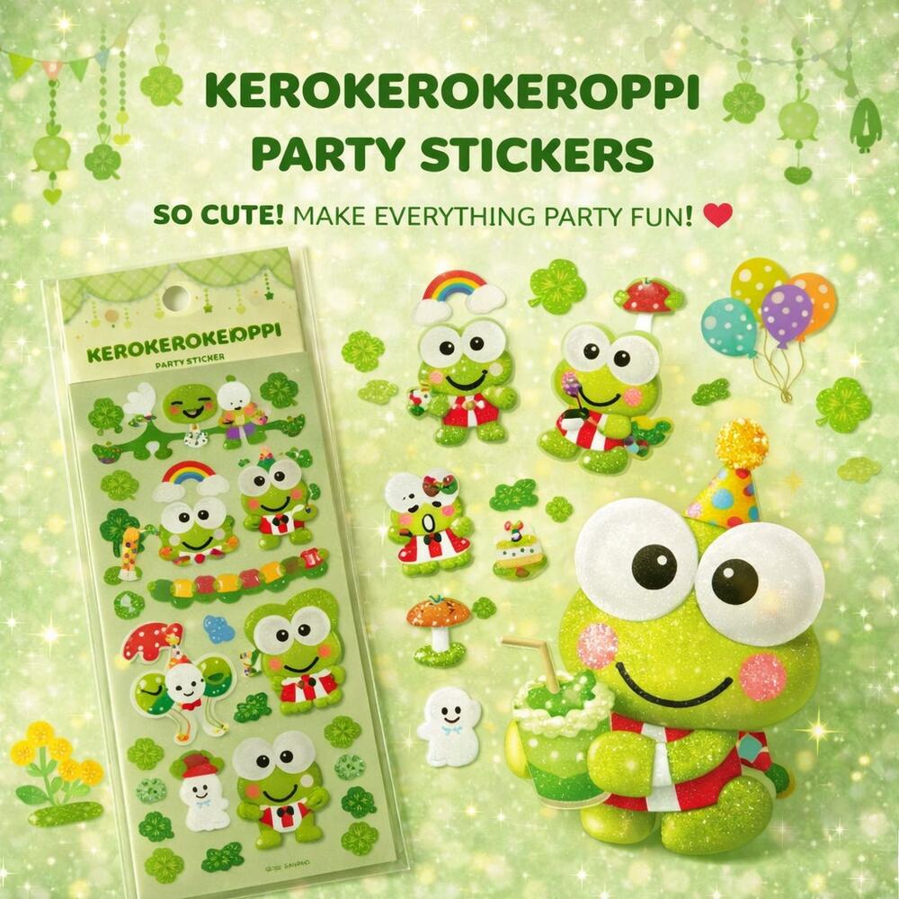 Keroppi Party Sticker Pack NEW